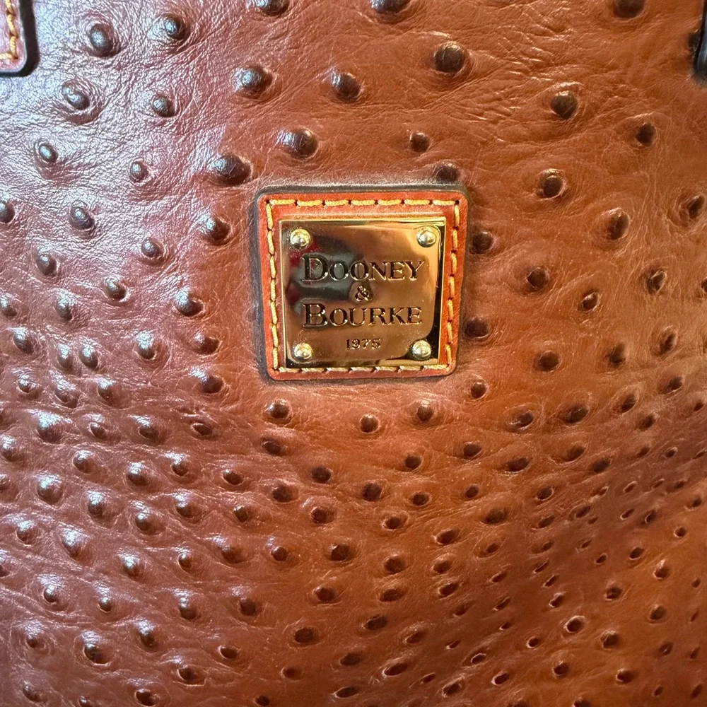 Dooney & Bourke Textured Brown Leather Bag - Picture 2 of 9